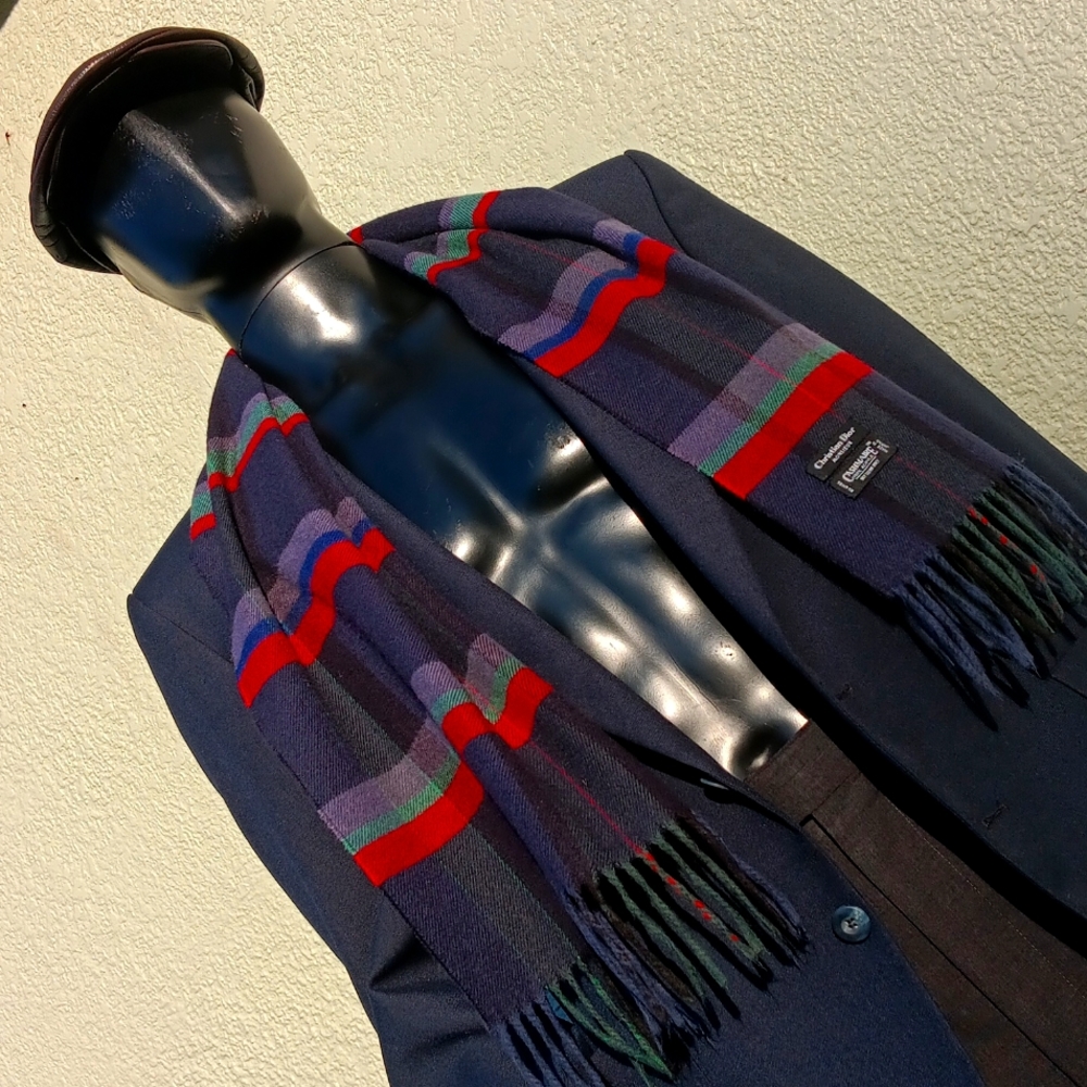 Christian Dior Monsieur Cashmaire Tartan Plaid Scarf (UNISEX) - Picture 10 of 17